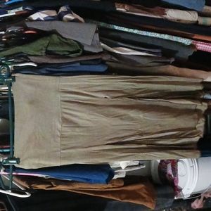 Threaded Intention Double Slit Midi Skirt